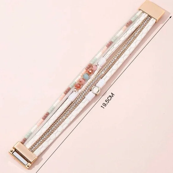 LAST ONE: Beautiful women’s rhinestone and bead cute bracelet - Picture 3 of 4